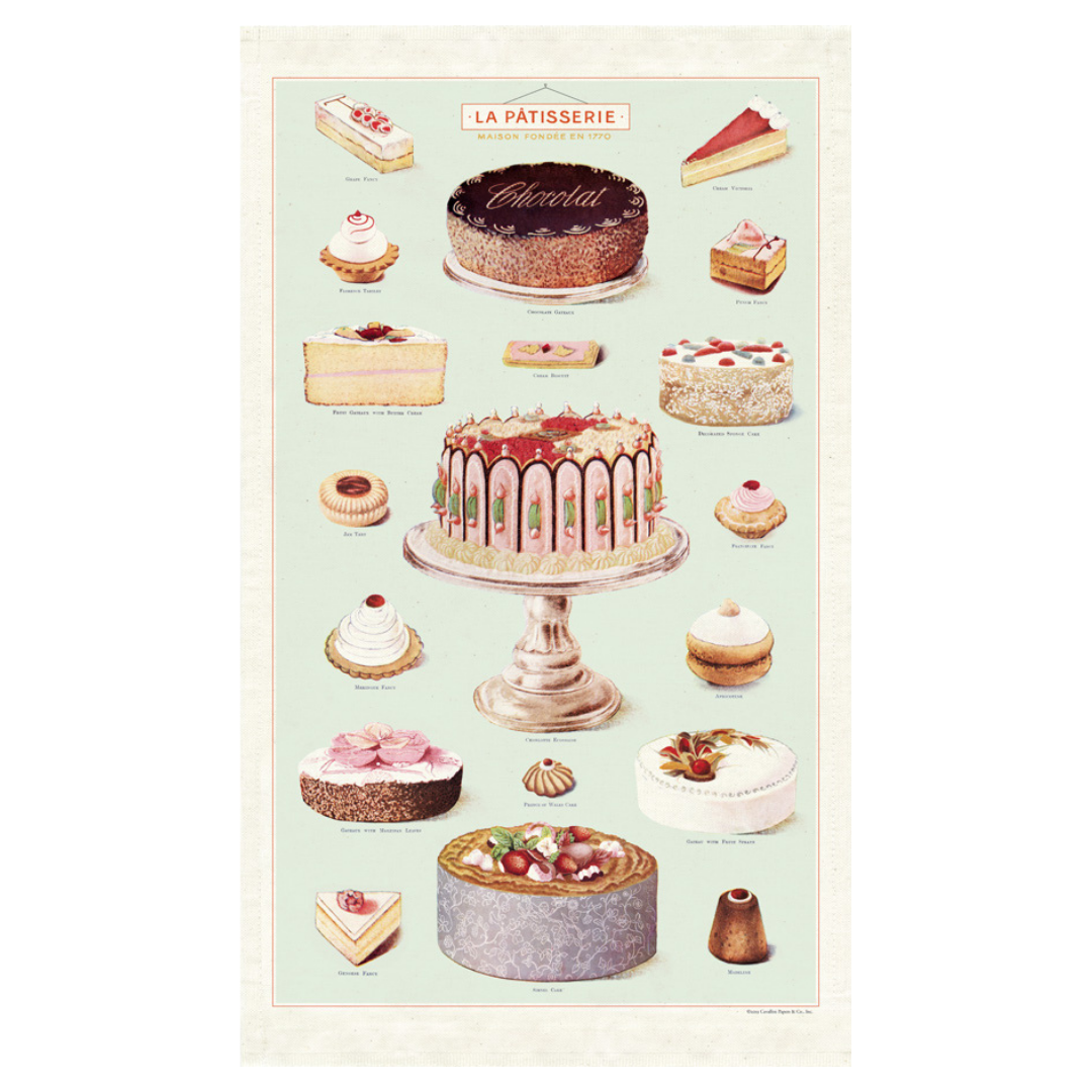 Cavallini 純棉茶巾 蛋糕