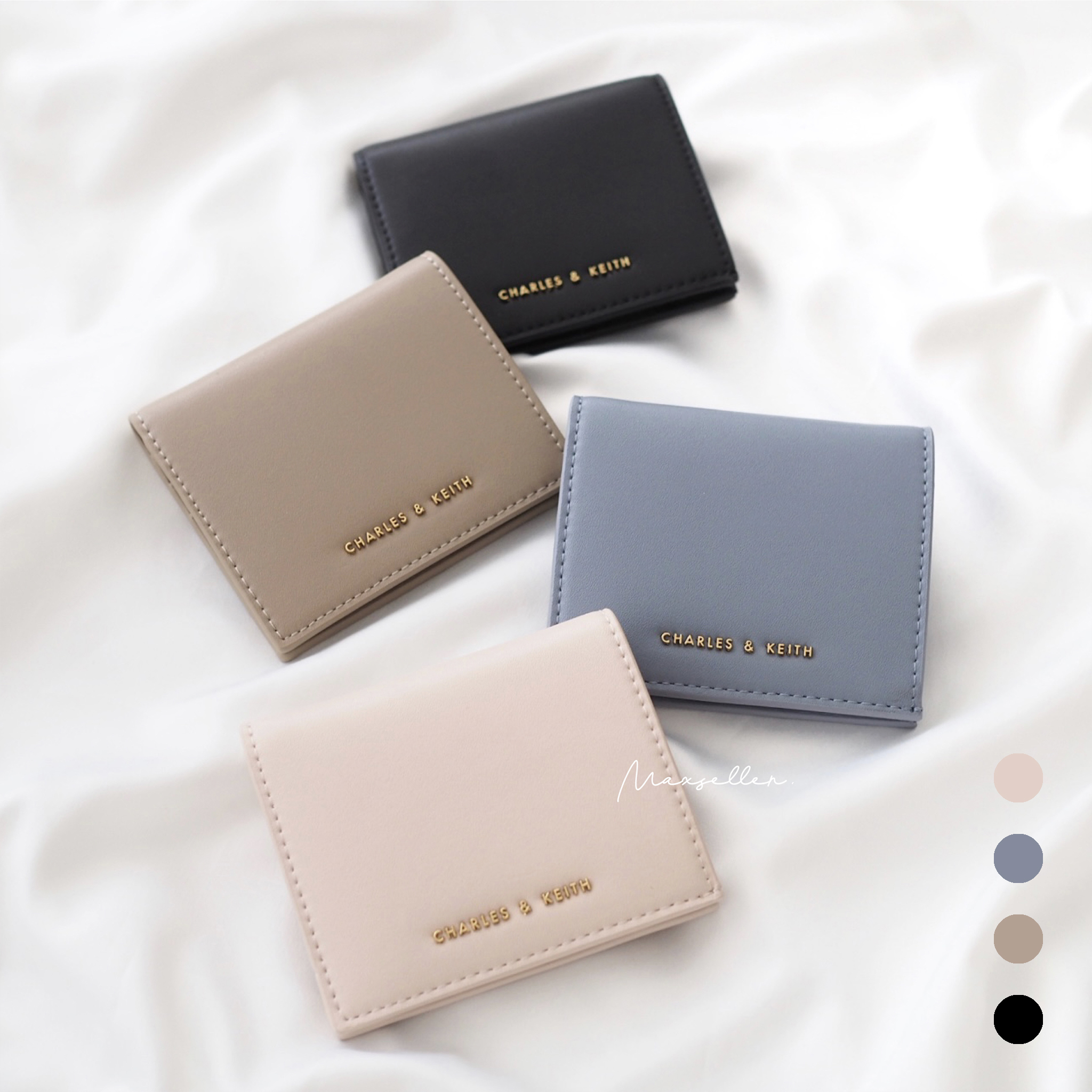 現貨 ｜4 色｜ CHARLES & KEITH 薄款拉鍊短銀包 | CHARLES & KEITH Slim Pastel Wallet