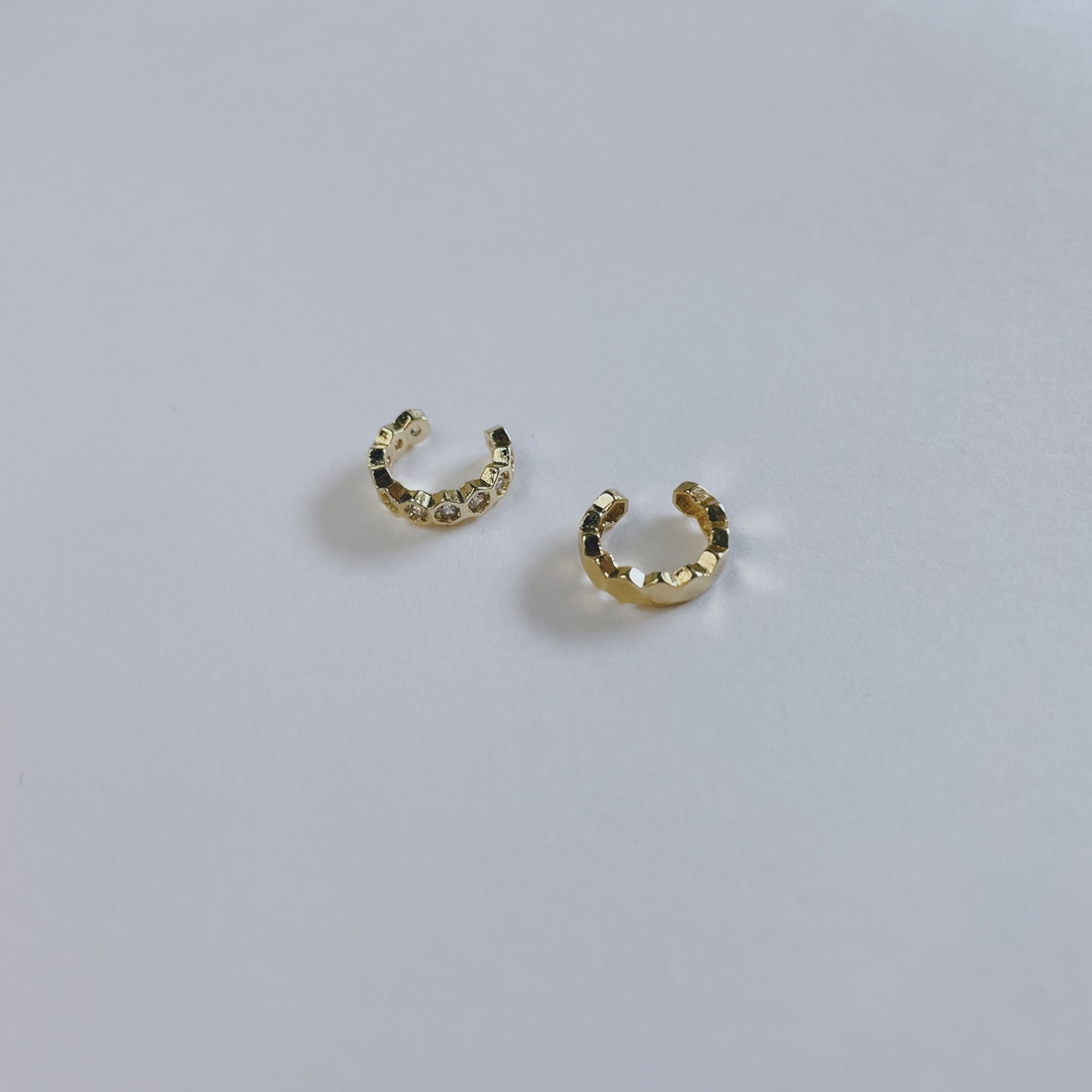 #現貨 (ACCP508) Golden Series 不對稱六角耳骨夾組