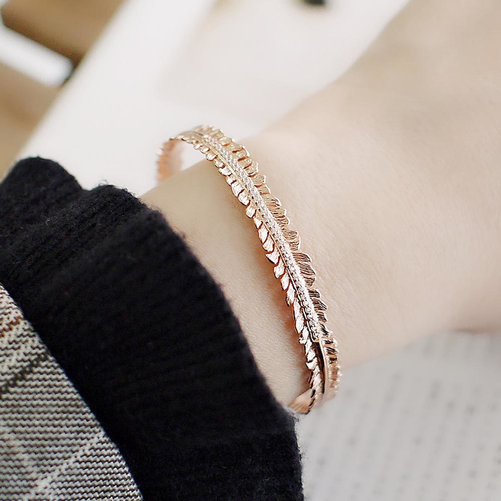 水杉林蔭純銀手環(玫瑰金色)/DB705R