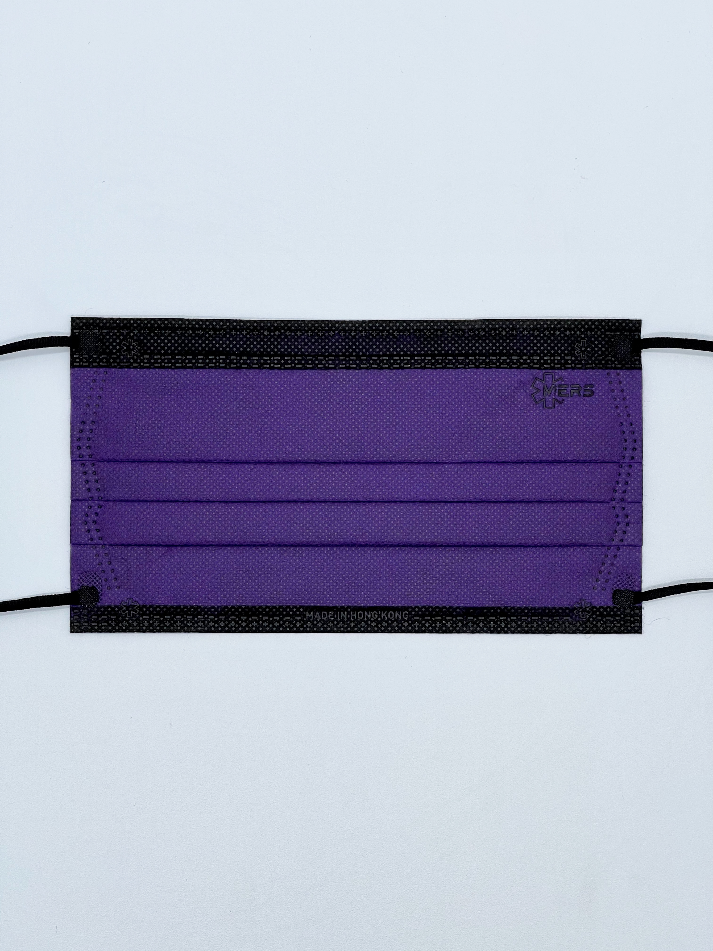 MERS Pro Mask(160mm M-Cut 貼面剪裁)醫護口罩 - 啞緻黑紫