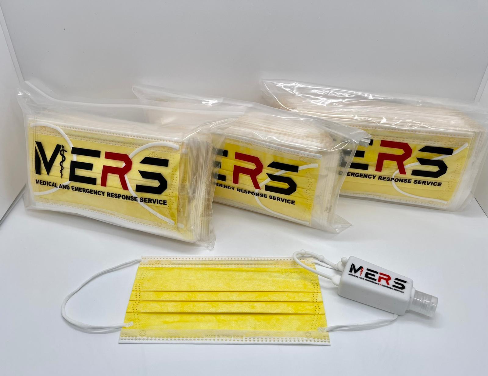 💛🇭🇰香港人套裝 - MERS Pro Mask 160mm 全黃口罩套裝 + MERS 呵護肌膚搓手液
