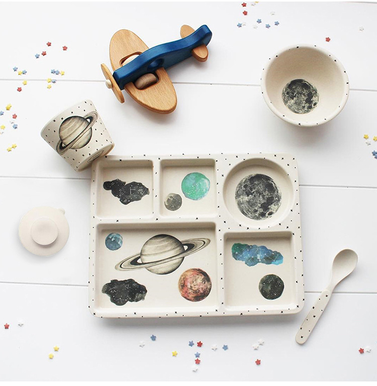 LM太空竹纖維餐盤五件組