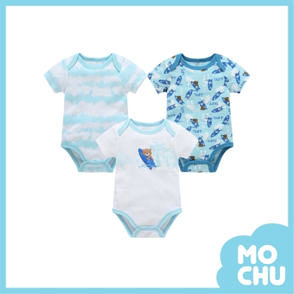 衝浪小熊包屁衣三件組