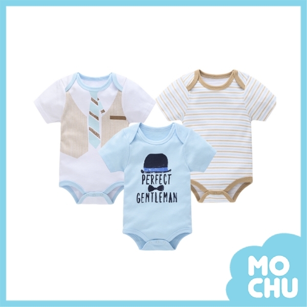 翹鬍子領帶包屁衣三件組