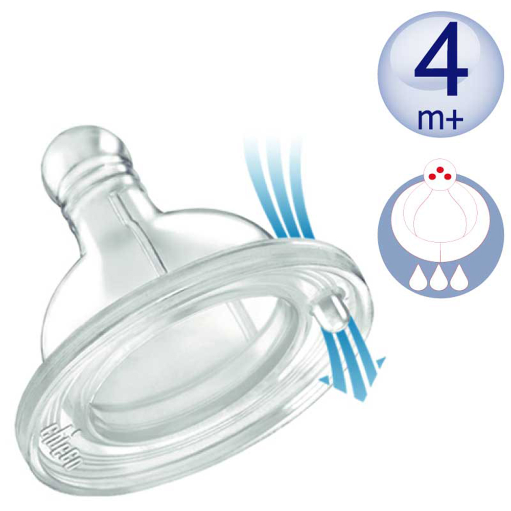 舒適哺乳-矽膠奶嘴-三孔2入