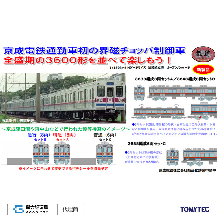 TOMYTEC 317975 鐵道系列 京成電鐵 3600形 3648編成 (8輛) B