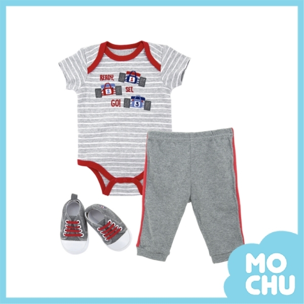 小小賽車三件式包屁衣