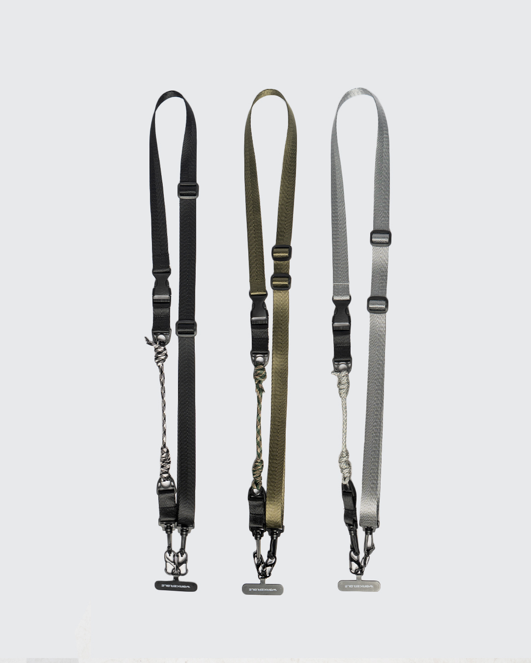 【WORKER.BLE】Functional Phone Strap | Black / Grey / Green | Original Design