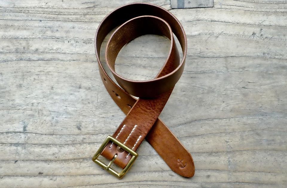 『Faith』S.F.K 棕色植鞣革皮帶 (XS-XXL) 須事先詢問現貨數量