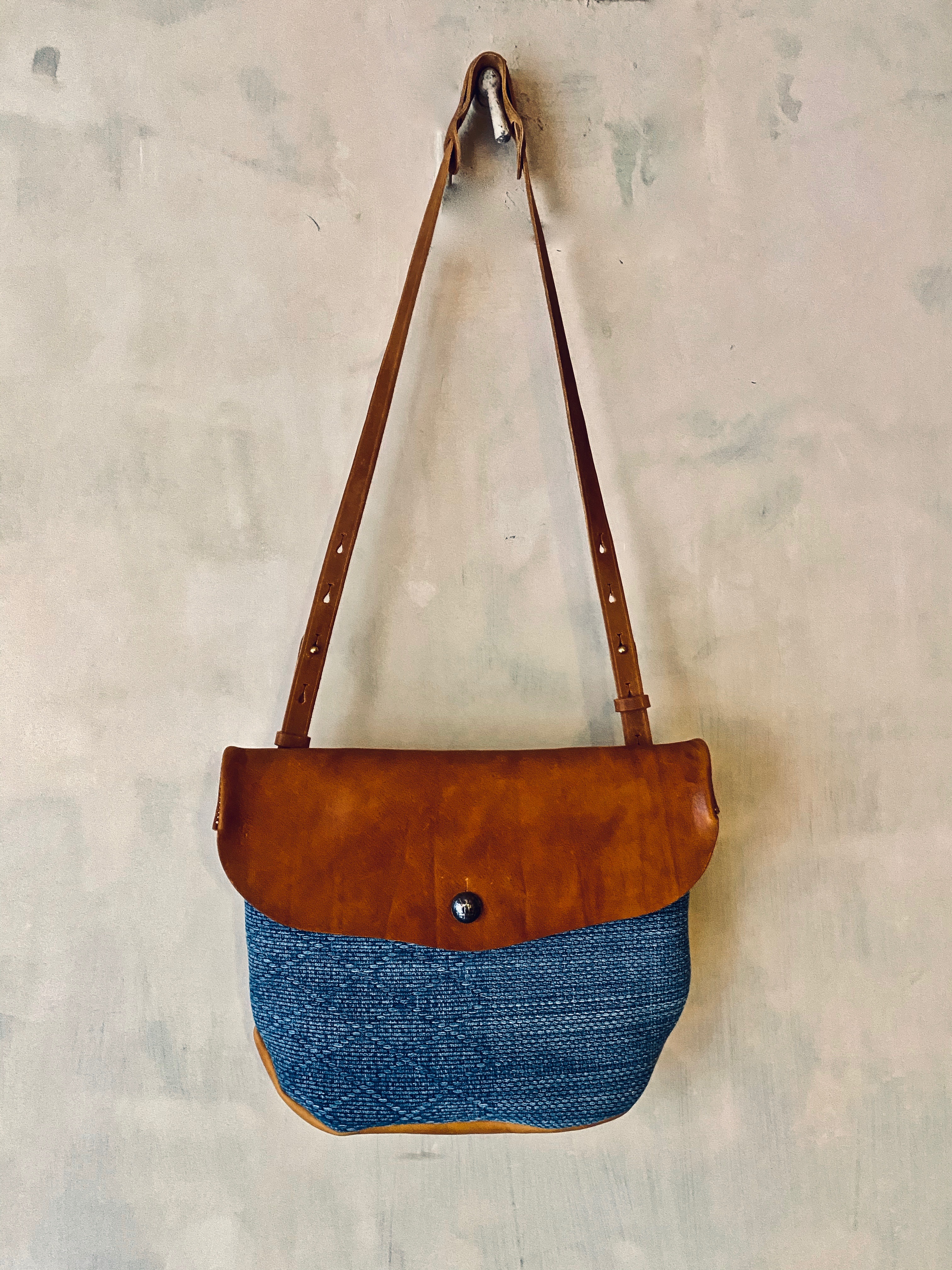 『Faith』S.F.K. 古董釦側背包 隨機古劍道服布製作 須事先詢問現貨數量