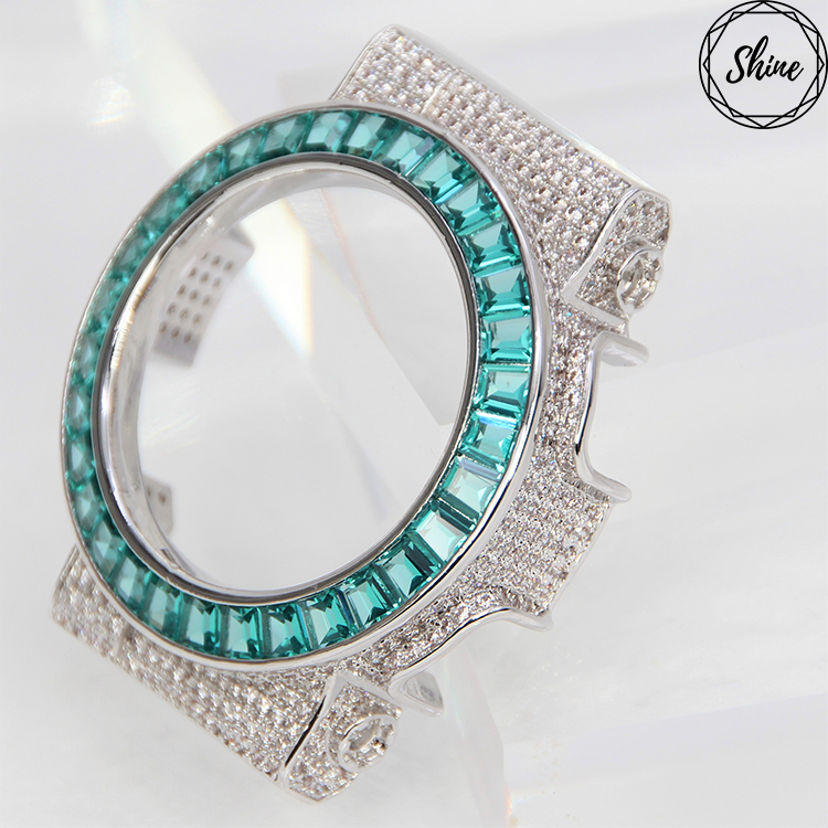 [限量] GA-110 銀色碧藍圈鑽殼