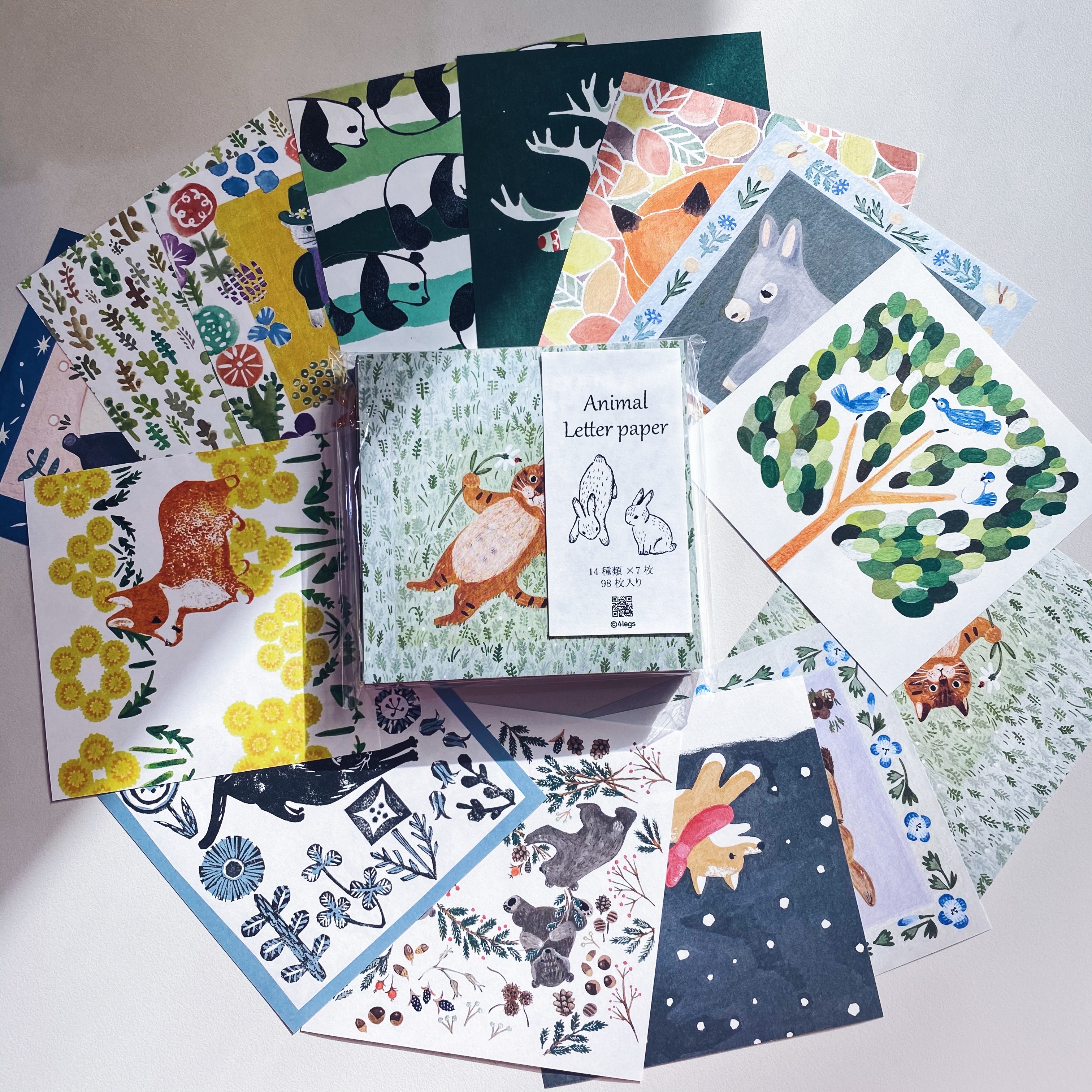 動物款 插畫便條紙組（14種圖案）｜日本 4legs