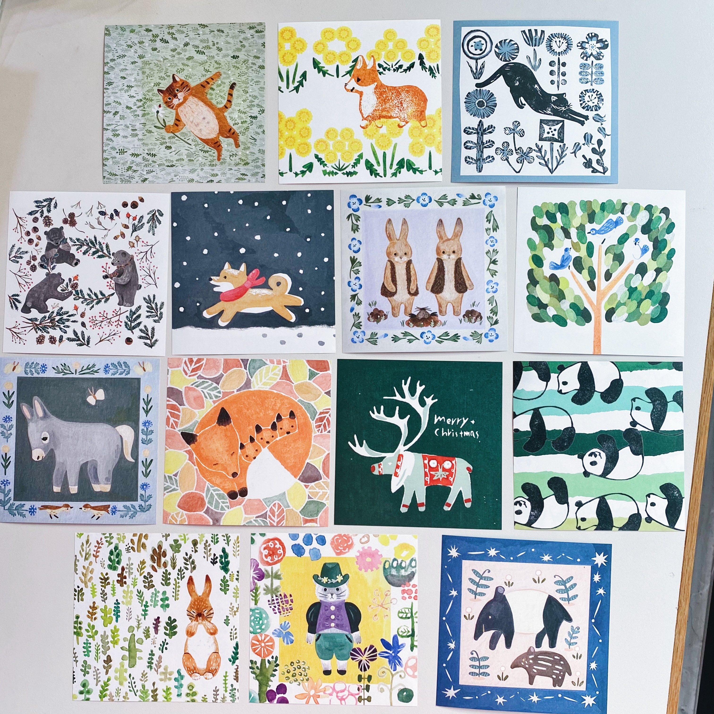 動物款 插畫便條紙組（14種圖案）｜日本 4legs