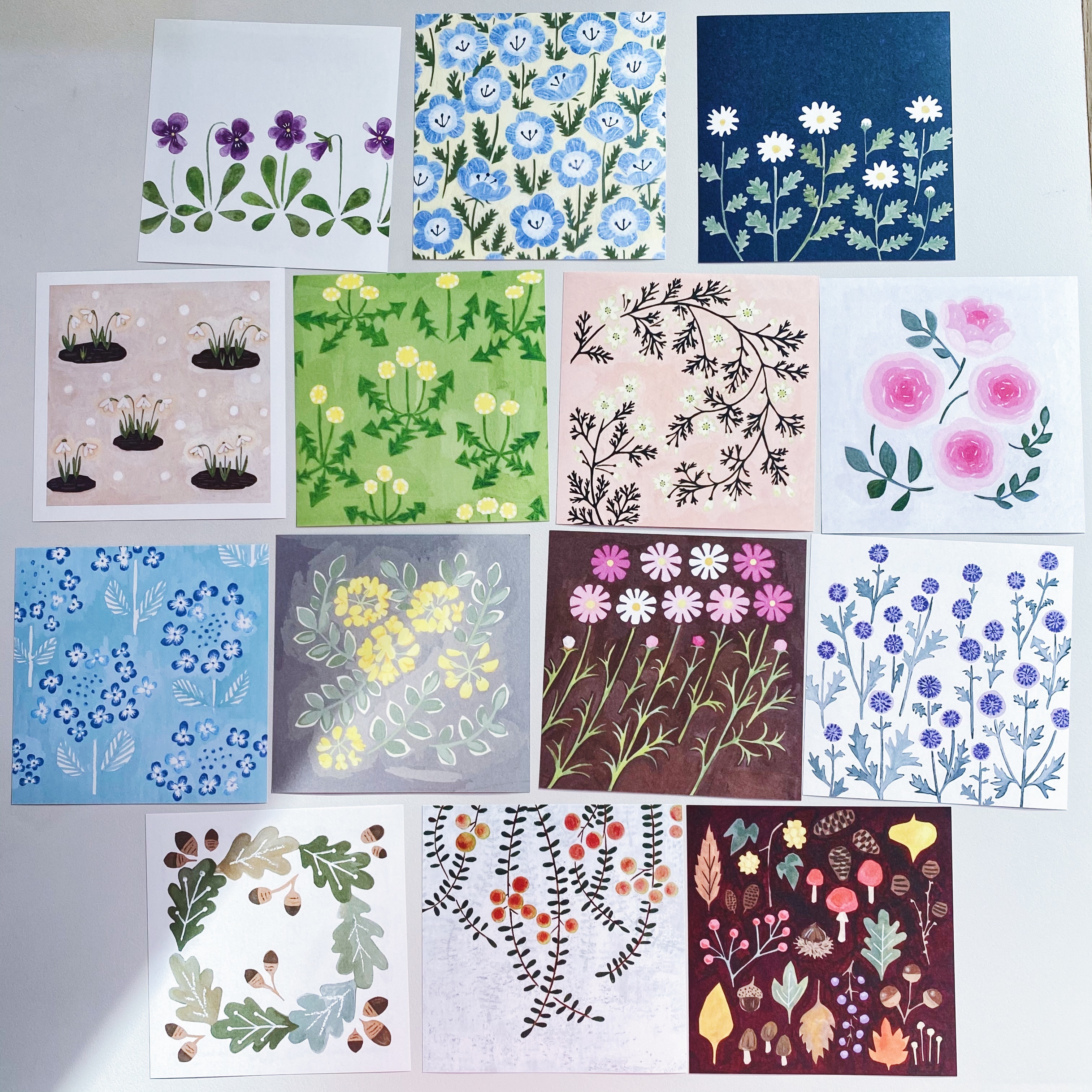 植物款 插畫便條（14種圖案）｜日本 4legs