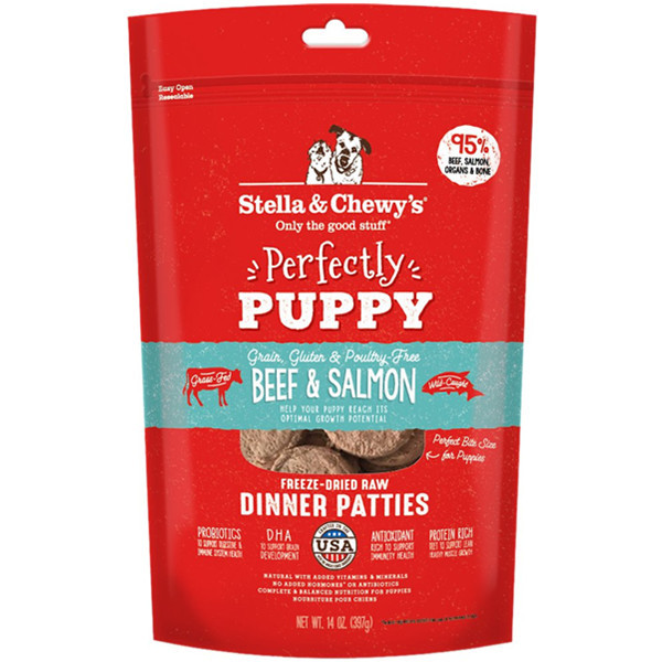 Stella & Chewy's 凍乾生肉主糧 - 幼犬系列 牛肉及三文魚配方 5.5oz / 14oz (網店限定)