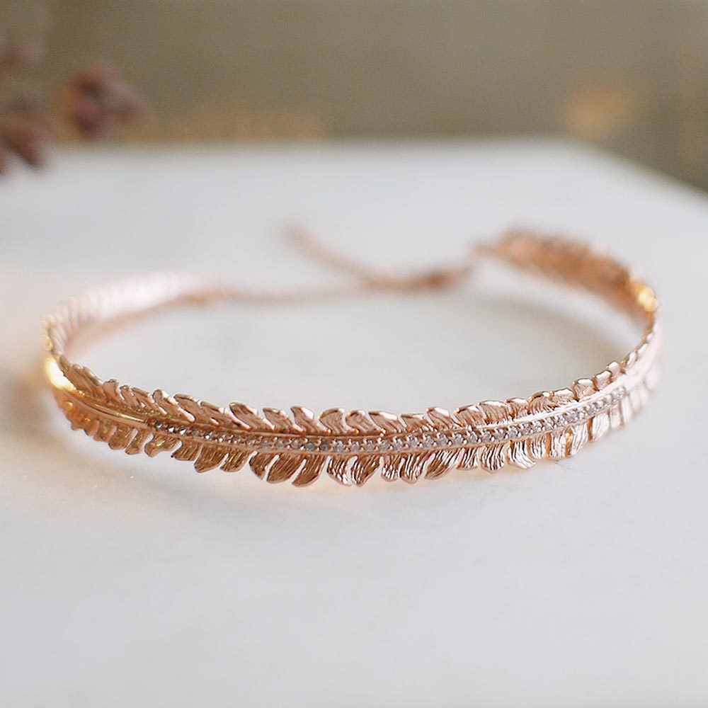 水杉林蔭純銀手環(玫瑰金色)/DB705R