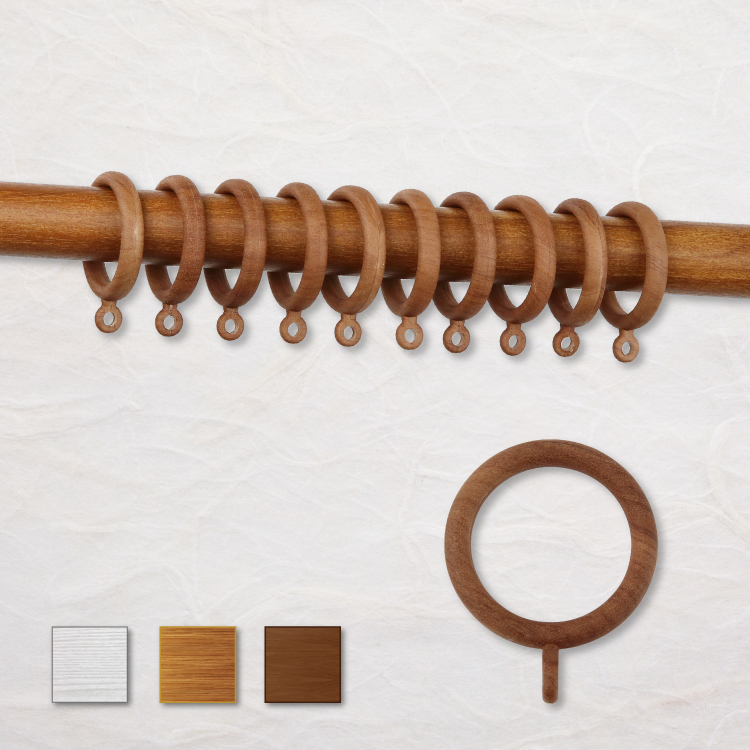 仿木紋│窗簾圈│窗簾環│3色│10入組