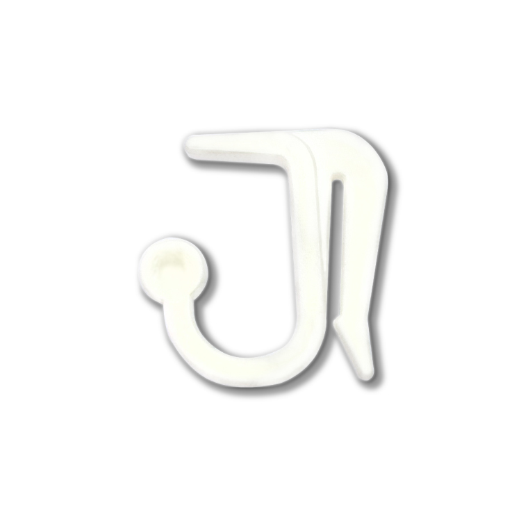 ㄇ型方桿專用│窗簾鉤針│白色│10入組