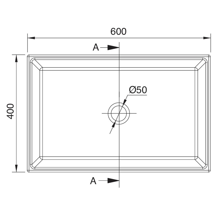 Scarabeo "Teorema 2.0" 510149 Lay-On Basin without Overflow