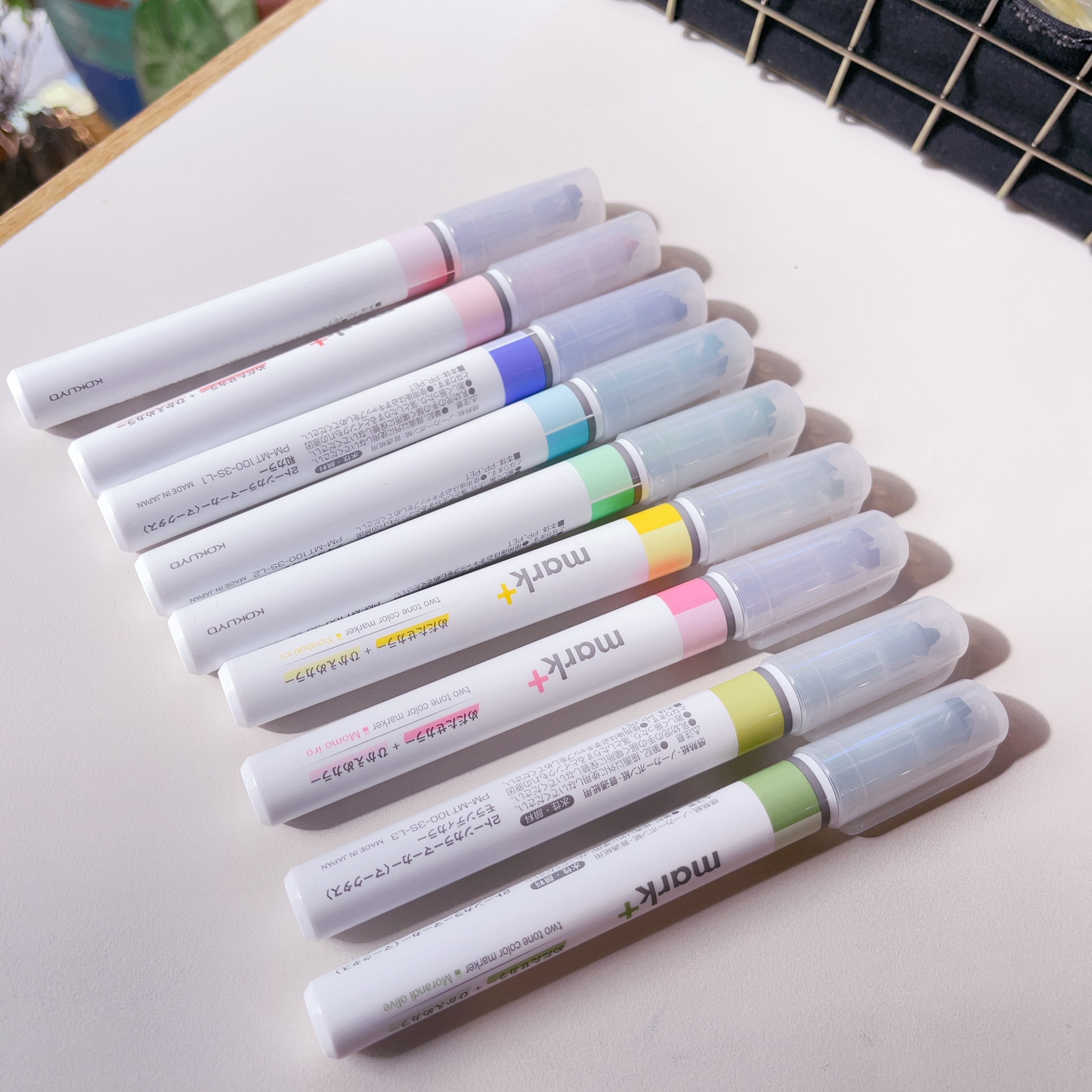 KOKUYO Mark+獨角仙螢光筆同色系(限定色)3入