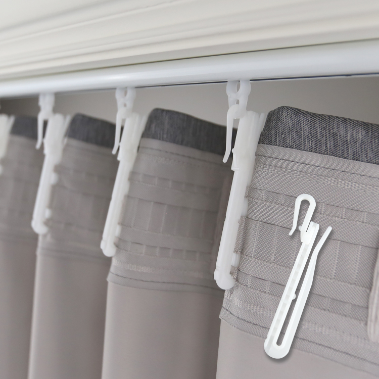 可調式│窗簾鉤針│白色│10入組