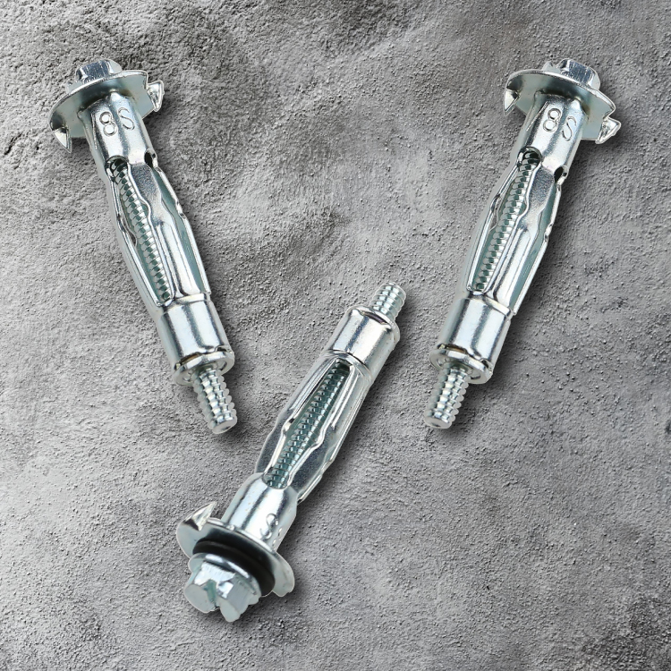 電鍍鋅│中空壁虎│膨脹螺絲│銀色│8入組