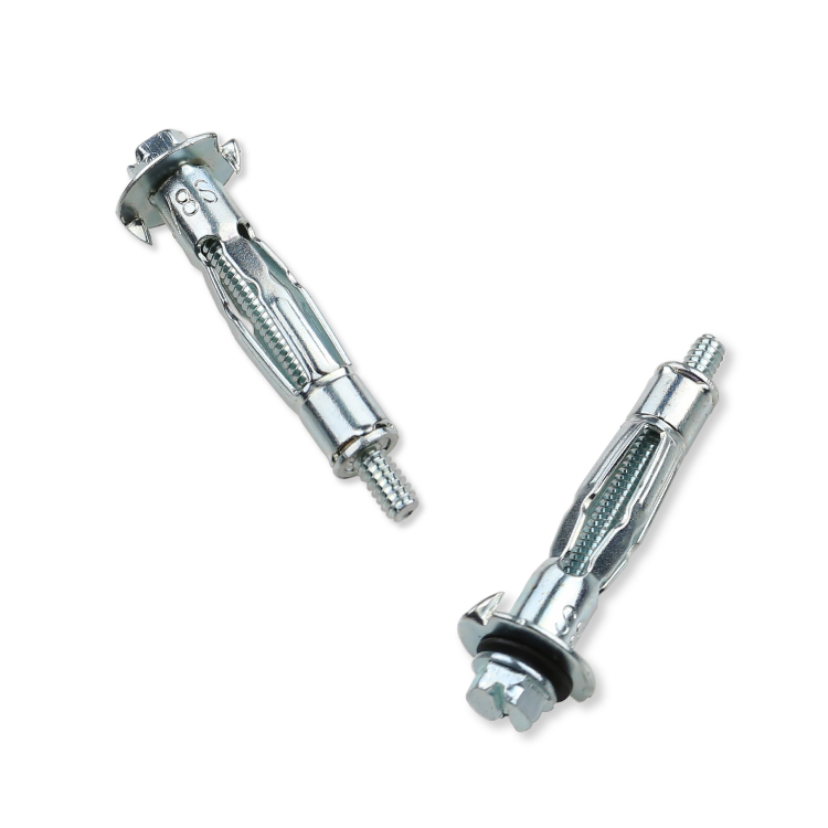 電鍍鋅│中空壁虎│膨脹螺絲│銀色│8入組