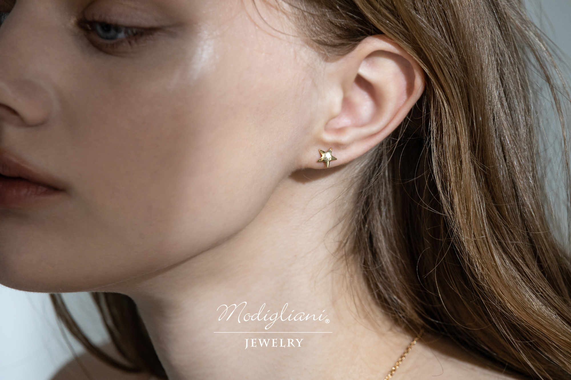 黃銅飾品,黃銅,簡約,百搭,星星,貼式耳環,18K金,耳環,