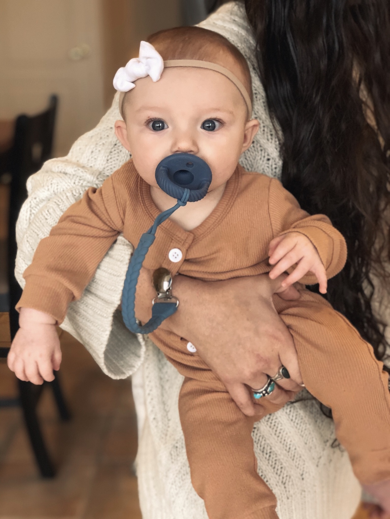 Itzy Ritzy-矽膠奶嘴鍊-Braided Blue