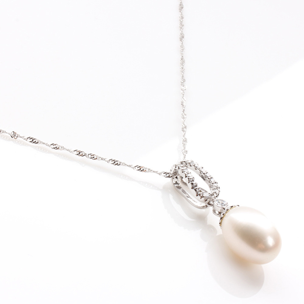 【雅紅珠寶】天然珍珠項鍊-925銀飾-柳眉如煙-N0161