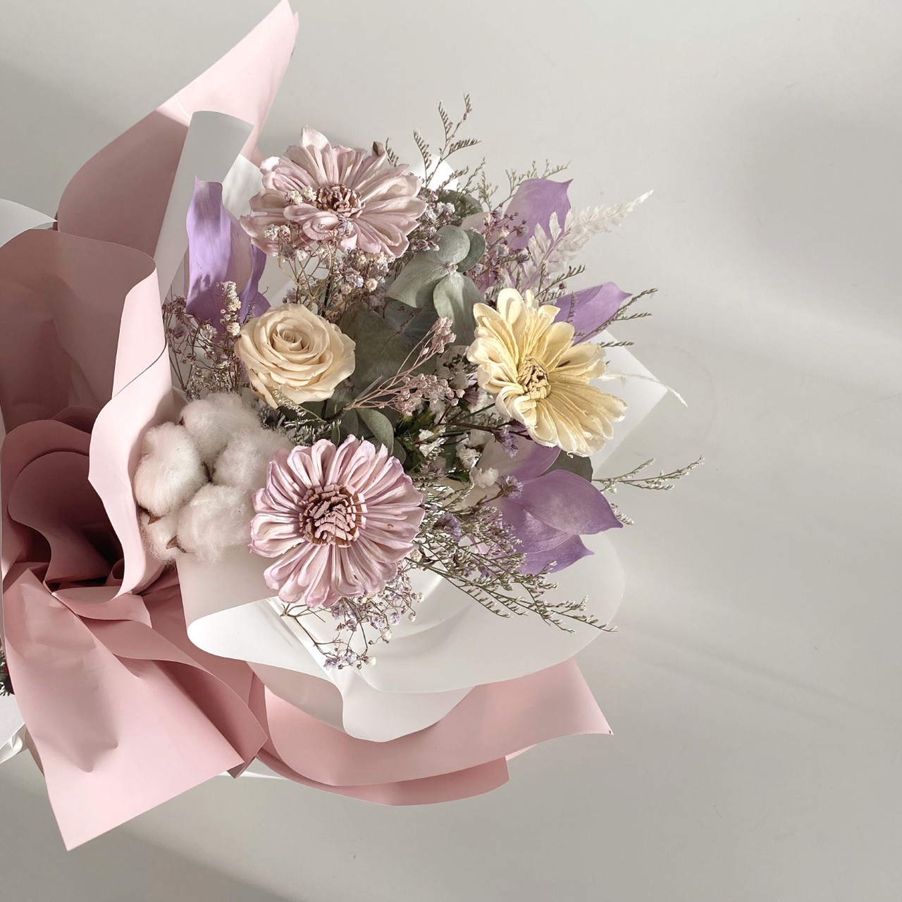 永生/索拉花束-紫霧粉