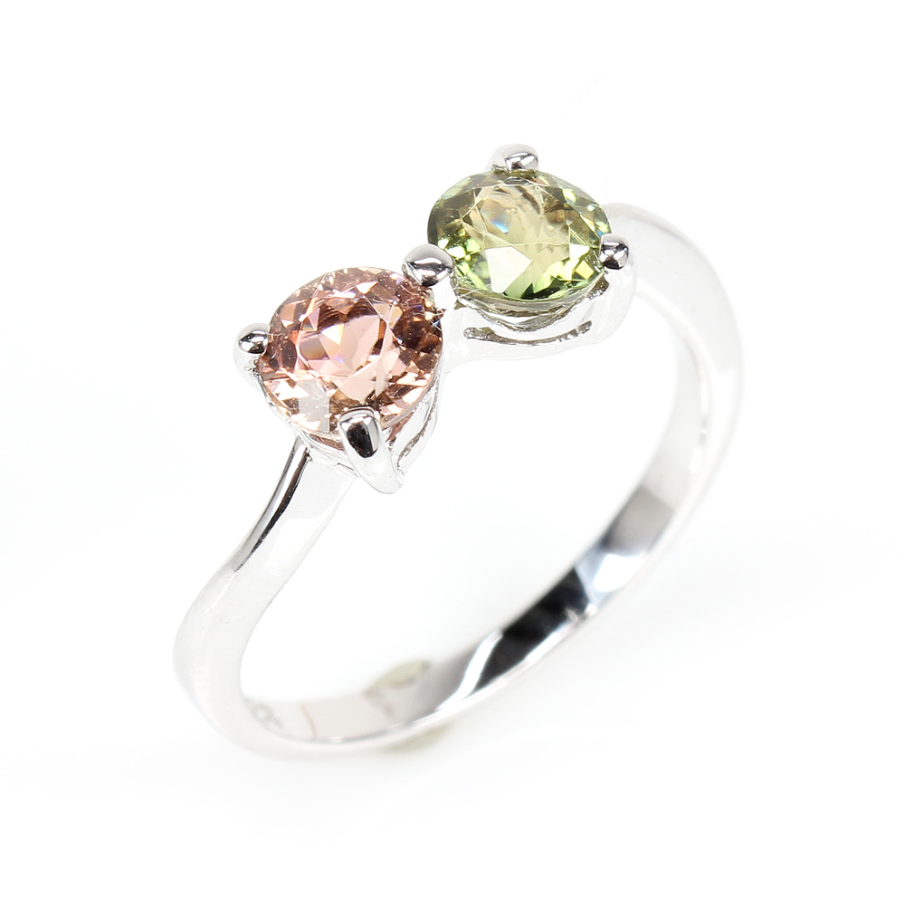 【雅紅珠寶】天然碧璽戒指-尾戒-925銀飾-綿言細語-R0357