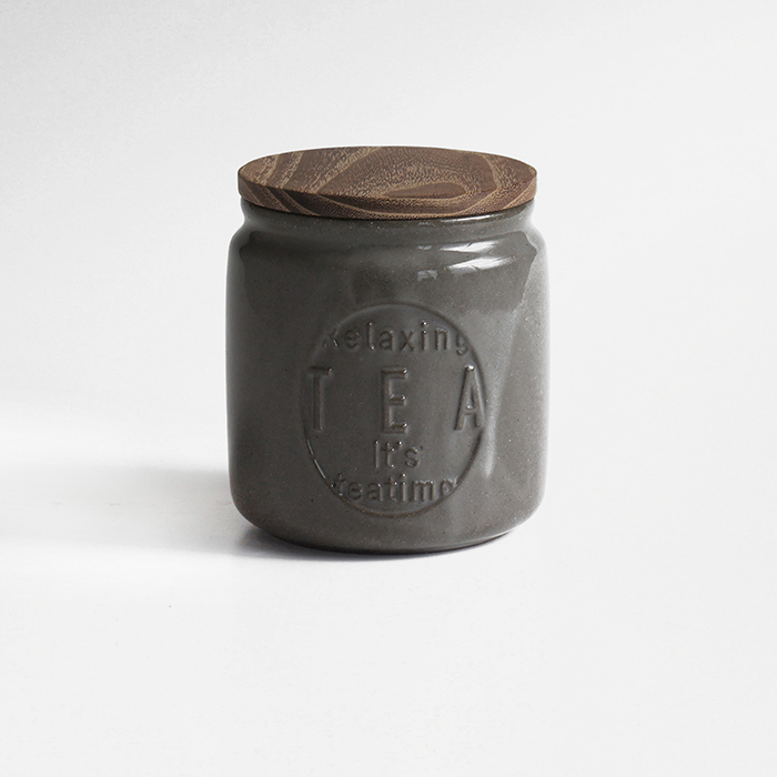 Storage Ceramic Container with Wooden Lid｜SALIU