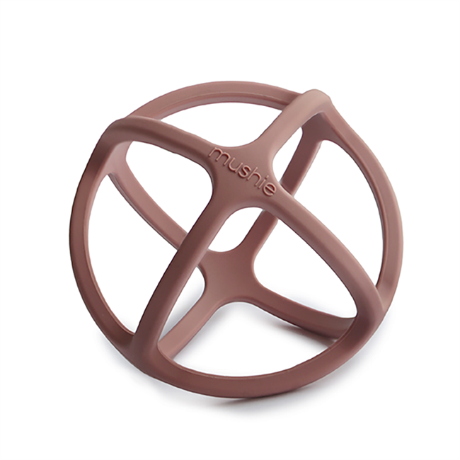 Mushie-立體固齒球-Woodchuck