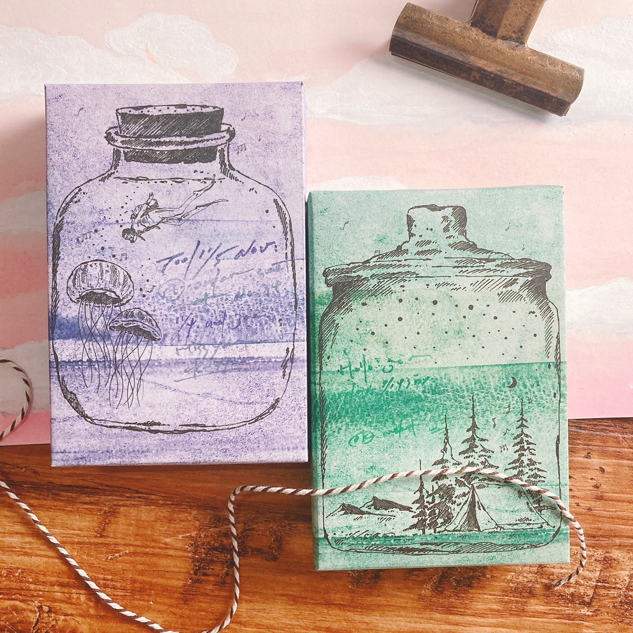 Lihaopaper | 瓶信印章 宇宙/海洋/寧靜(潛水)/擁抱(露營)