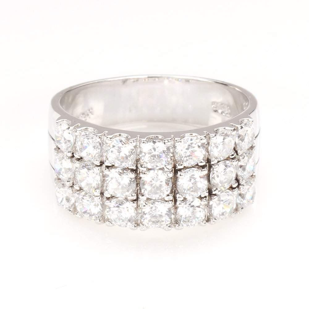 【雅紅珠寶】相依相偎璀璨線戒指-925銀飾-R0241