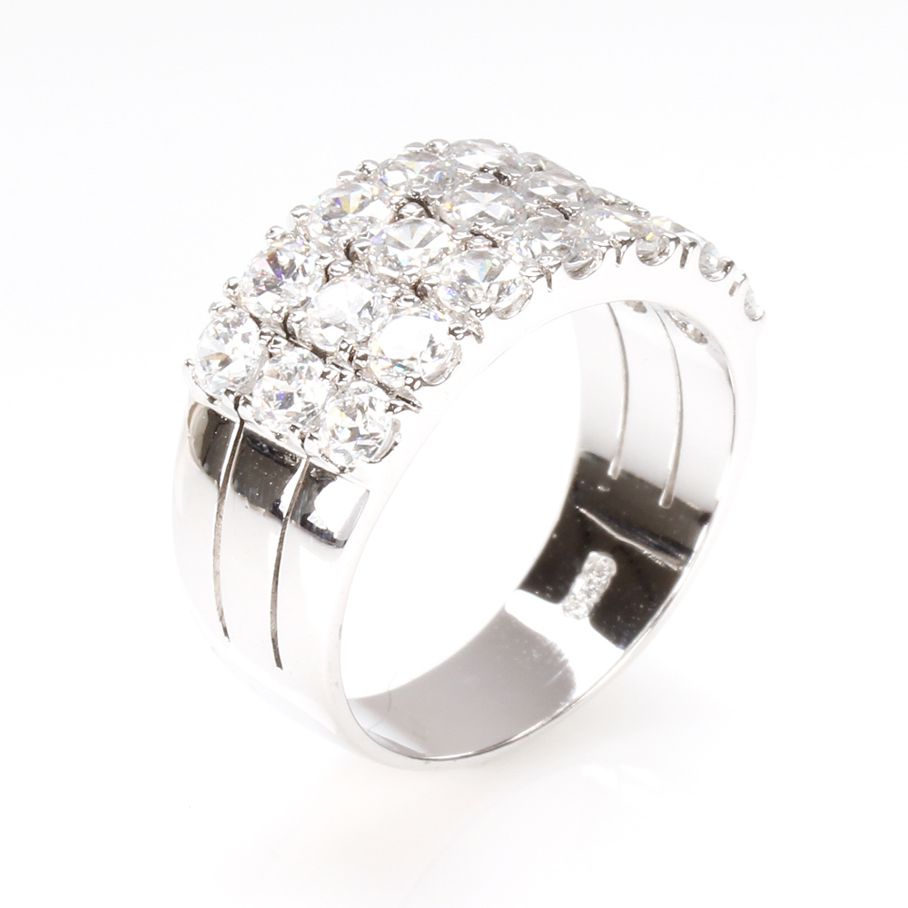 【雅紅珠寶】相依相偎璀璨線戒指-925銀飾-R0241