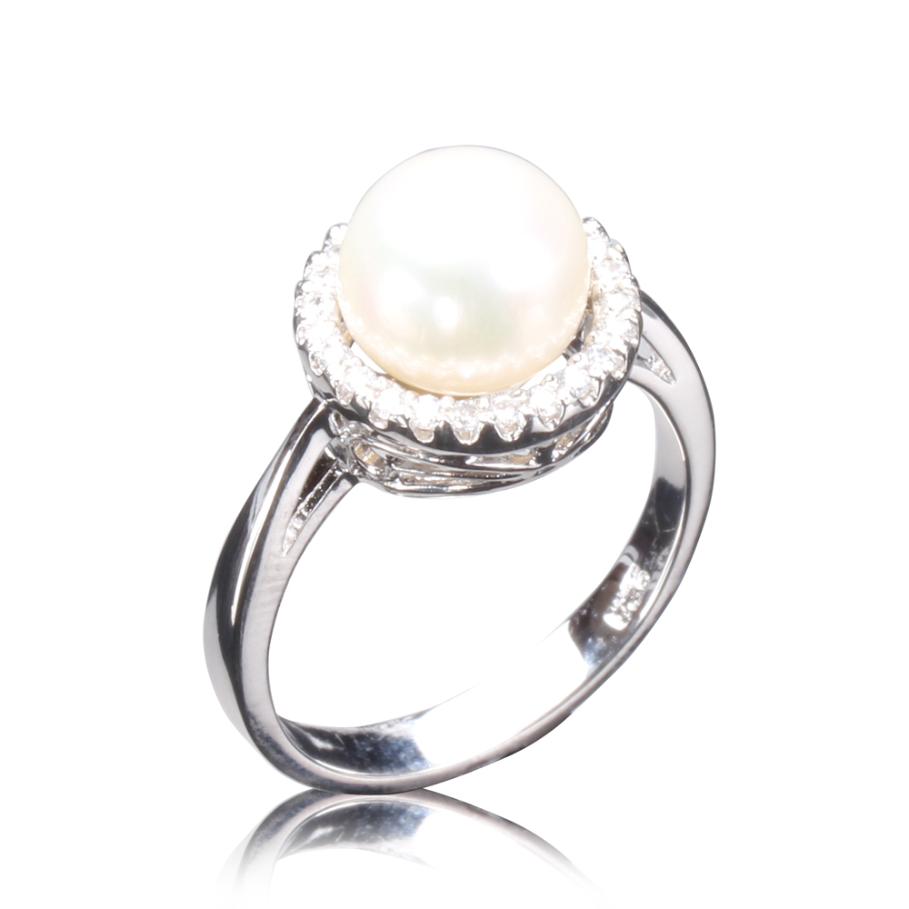 【雅紅珠寶】天然珍珠戒指-925銀飾-優雅典藏-R0242