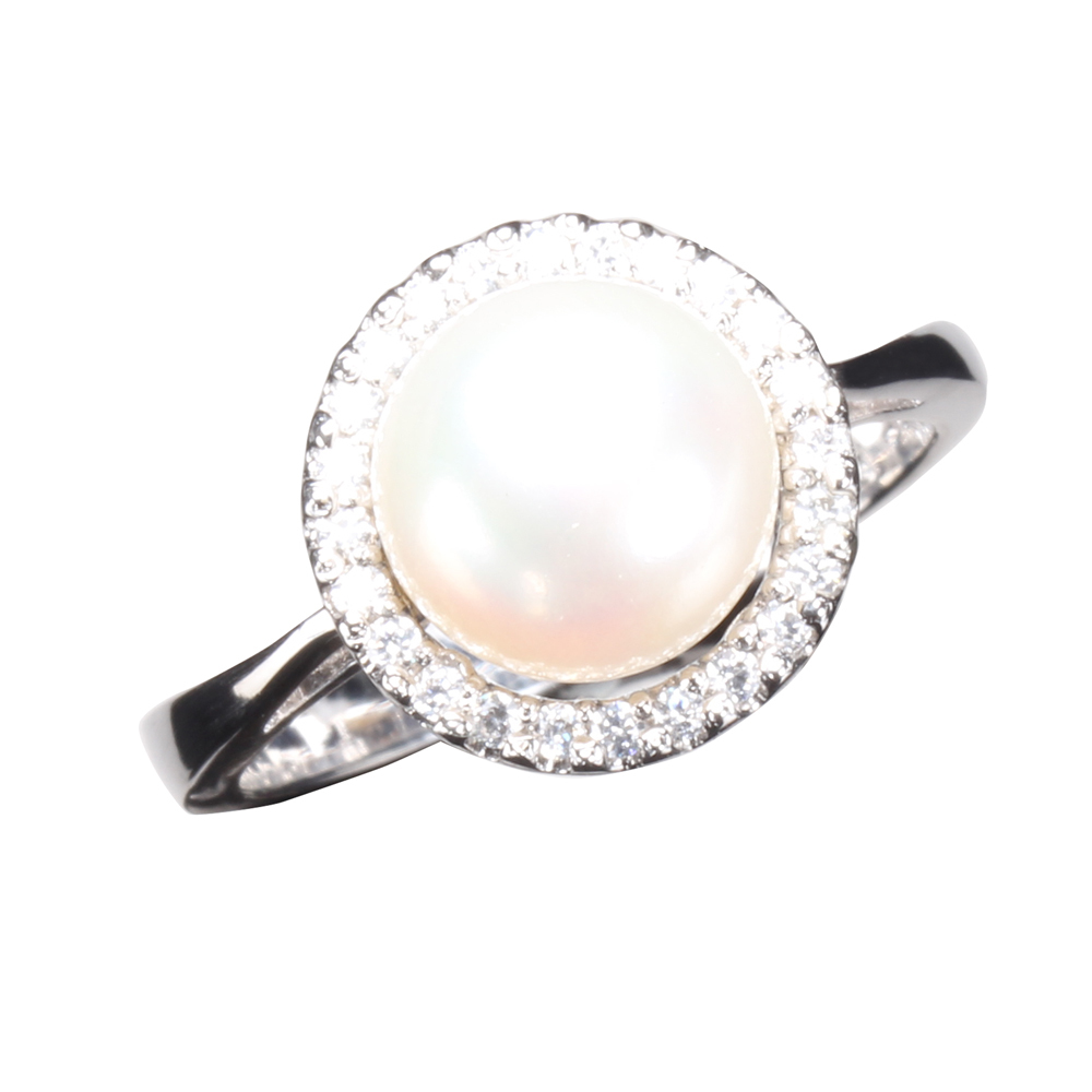 【雅紅珠寶】天然珍珠戒指-925銀飾-優雅典藏-R0242