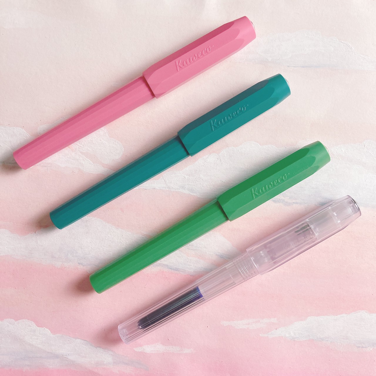 Kaweco｜Perkeo F尖 啞光 土耳其藍/杏粉/灰青綠/霧透