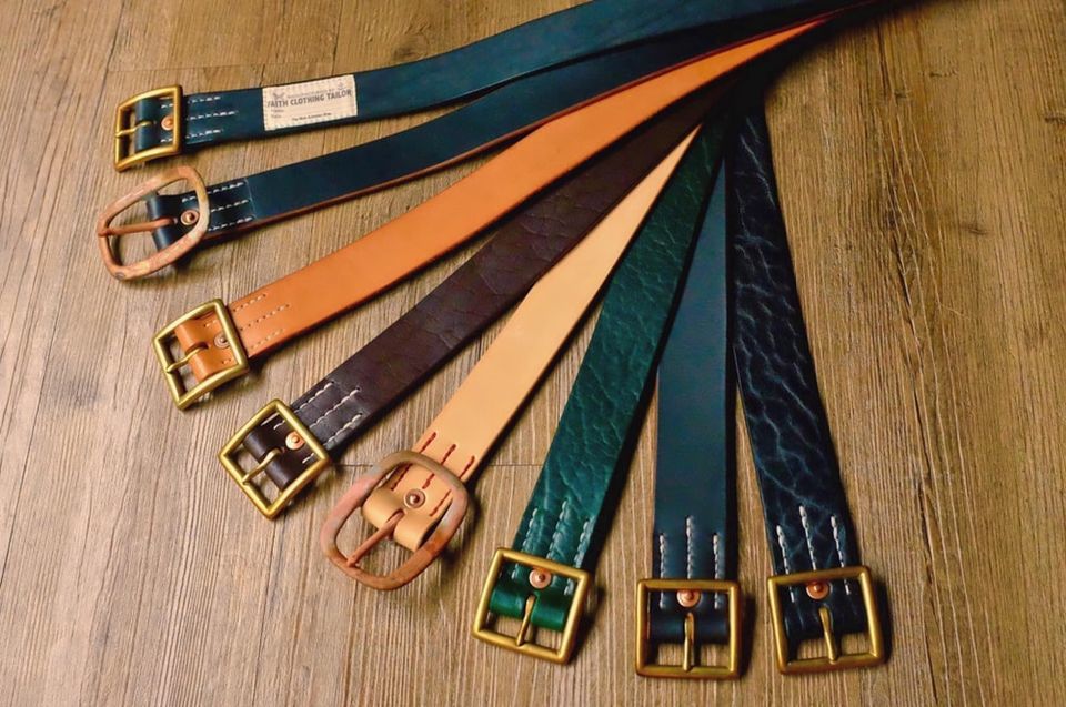 『Faith』S.F.K 古董馬具銅扣款皮帶 植鞣茶芯皮/植鞣原色皮 /belt 須事先詢問現貨數量