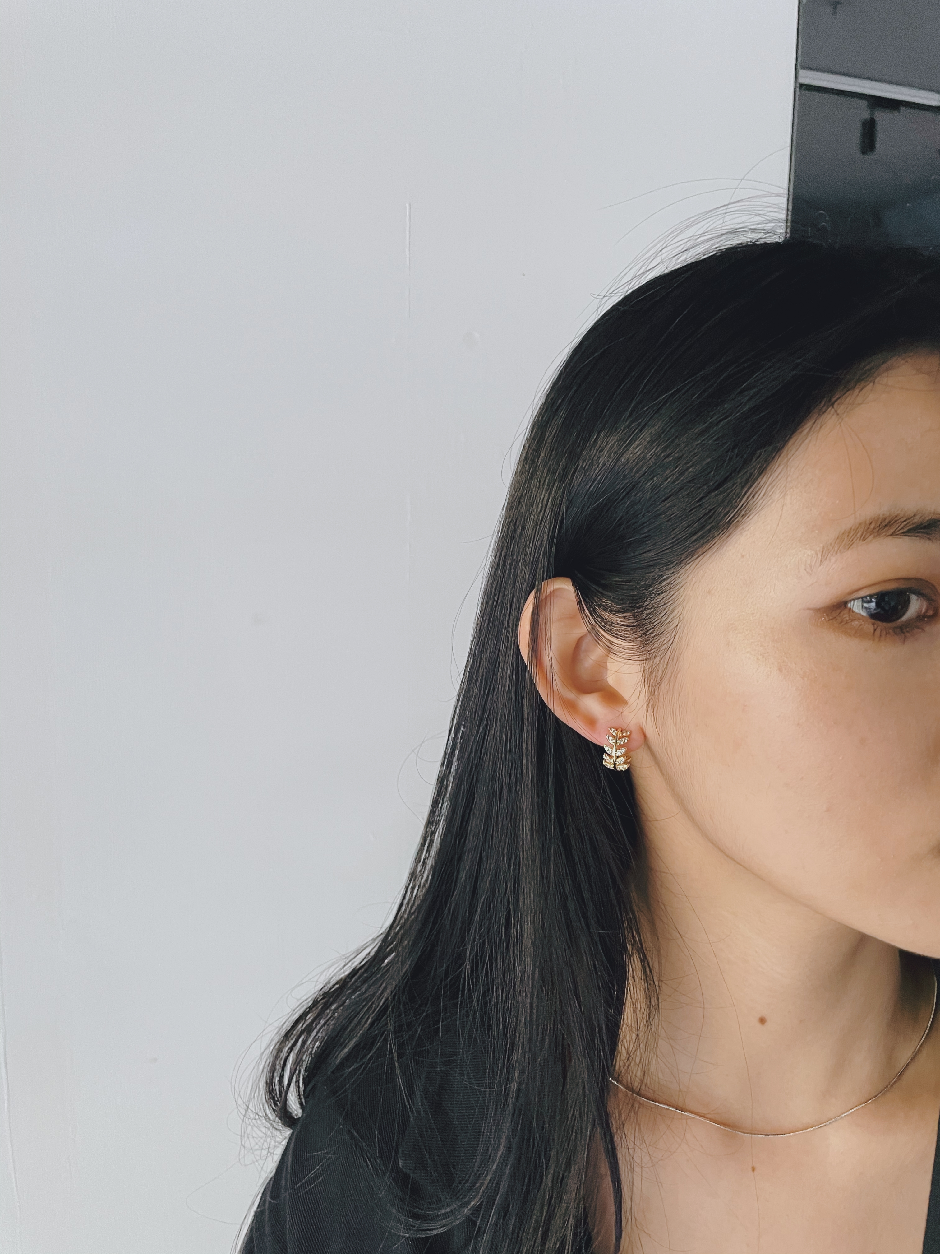 #現貨 (ACCP511) Golden Series 精緻樹葉耳圈