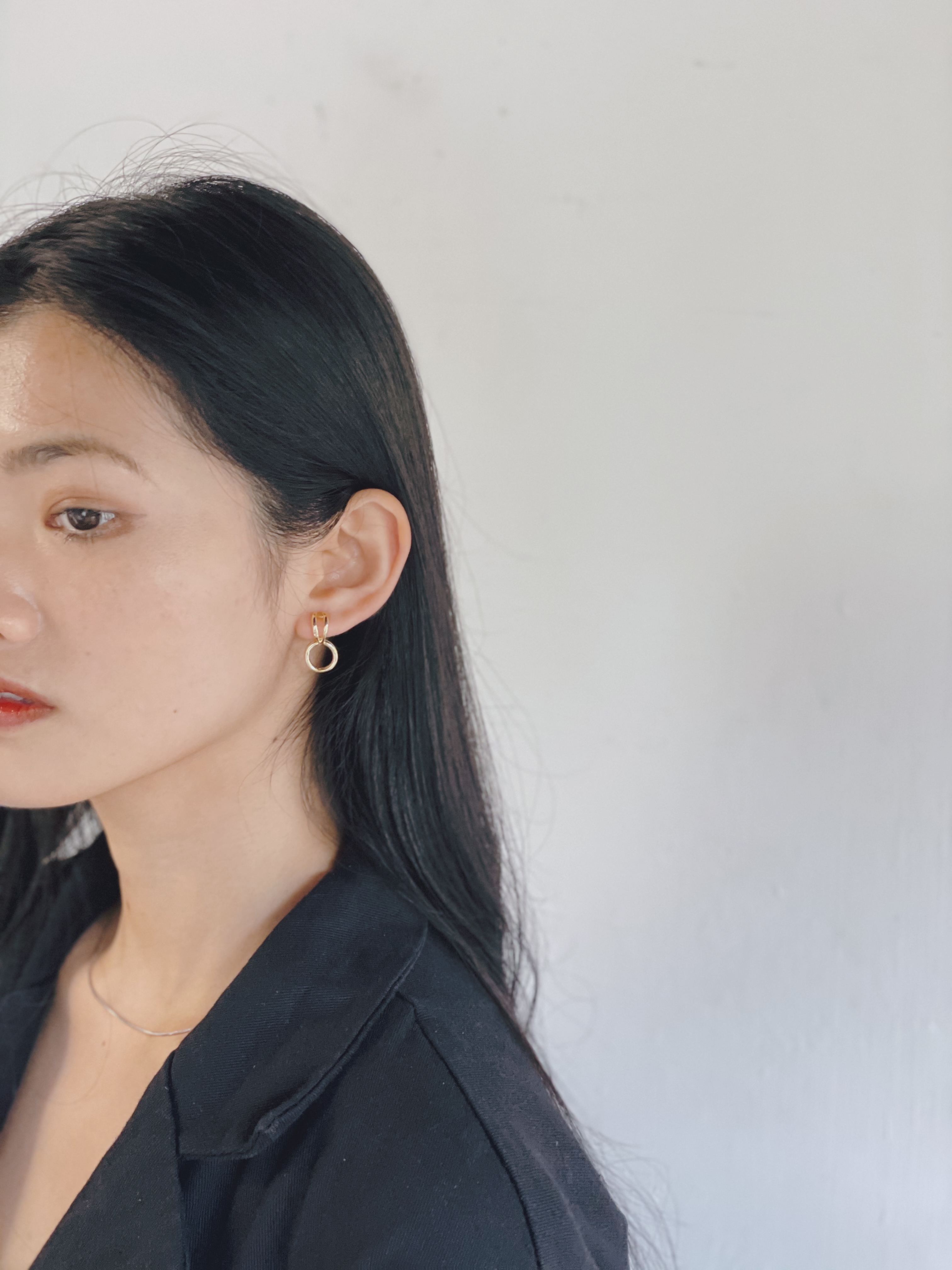 #現貨 (ACCP517) Golden Series 垂墜小圈耳環