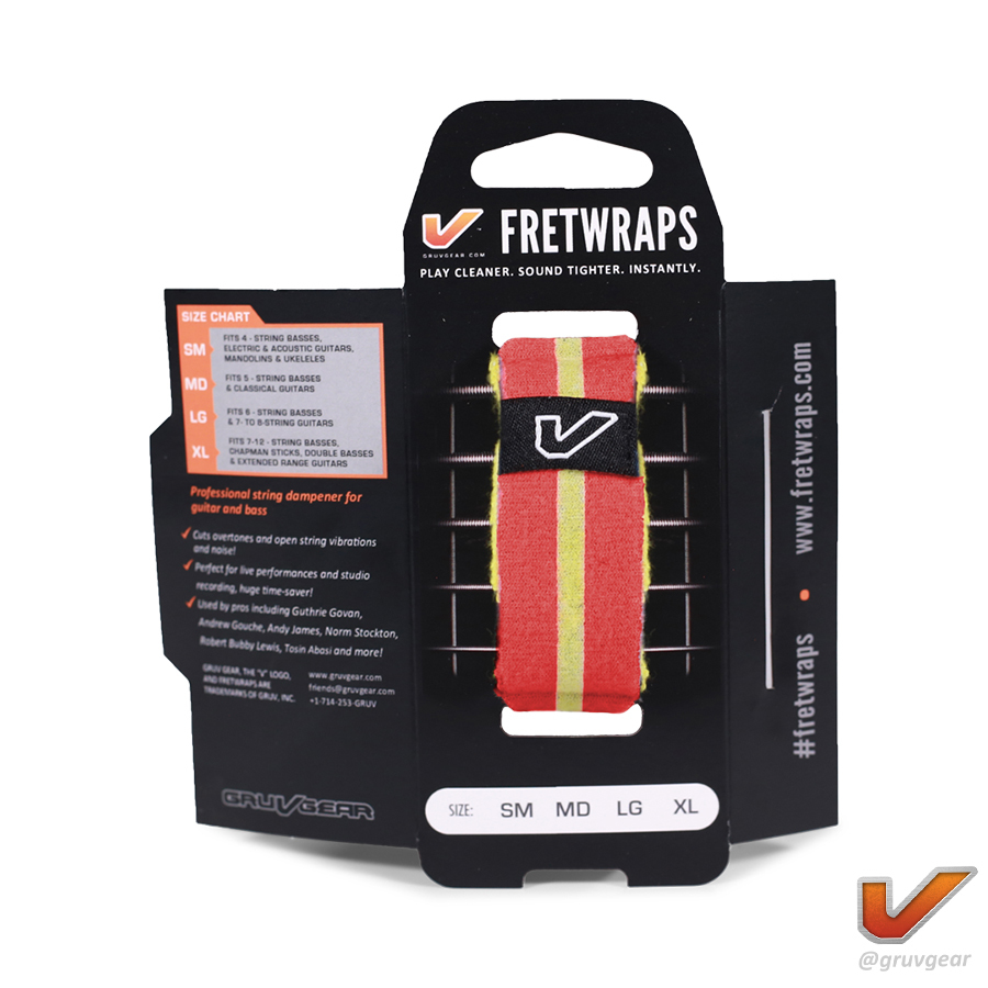 Gruv Gear FretWraps 悶音束帶 Red Yellow 紅黃紅