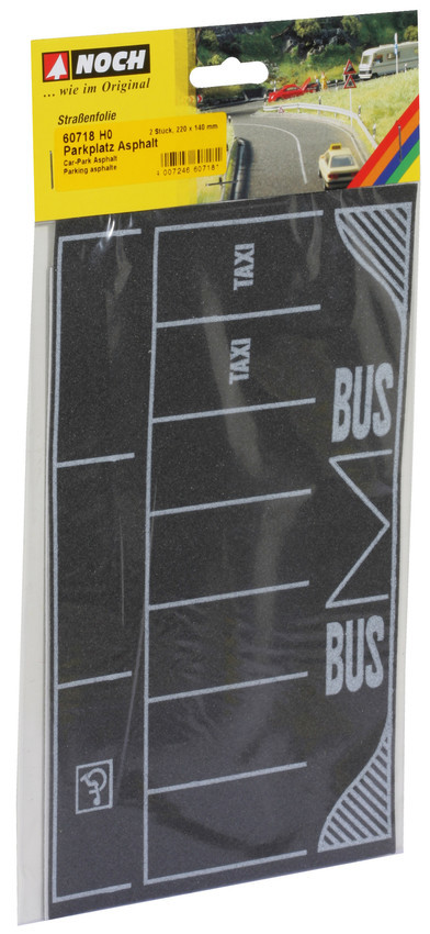 Noch 60718 HO Car Park asphalt, 2 pieces, each 22 x 14 cm