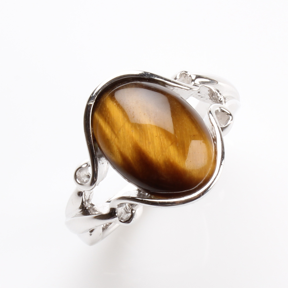 【雅紅珠寶】天然黃金虎眼石戒指-925銀飾-無語倫比-R0244