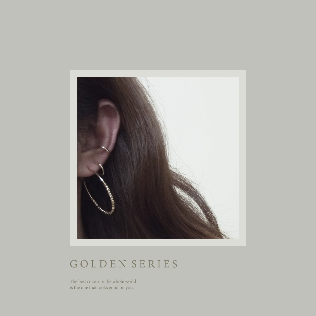 #現貨 (ACCP515) Golden Series 波光粼粼耳圈