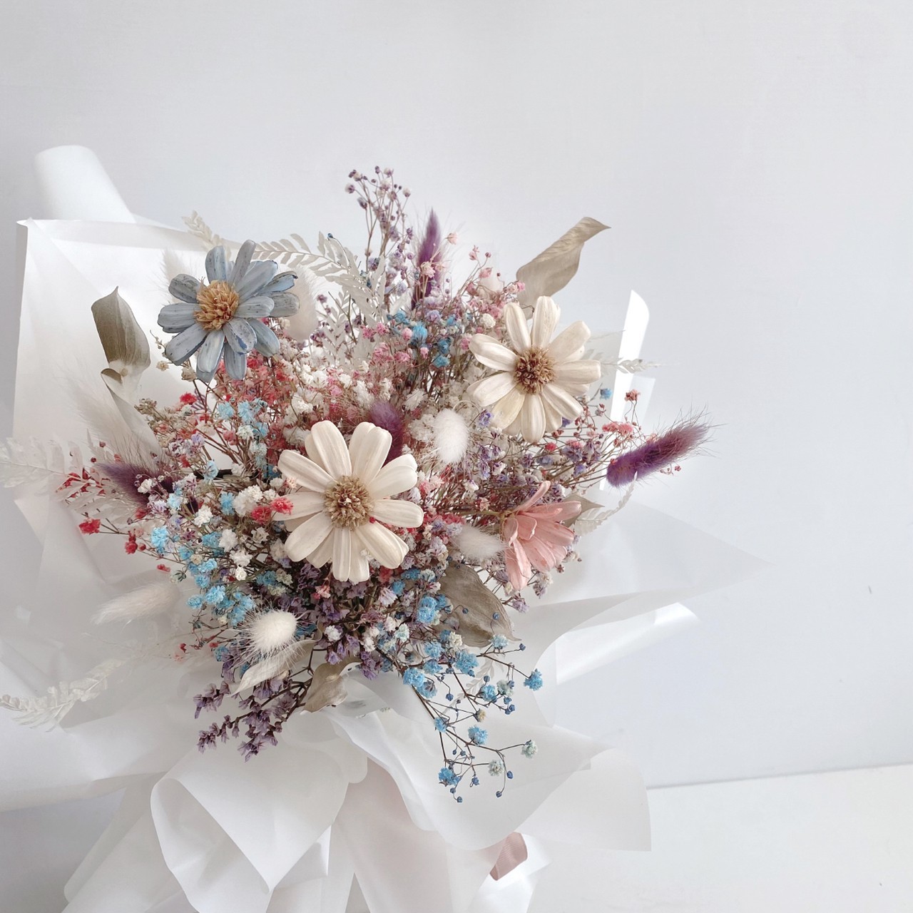 乾燥花束-冰淇淋小雛菊