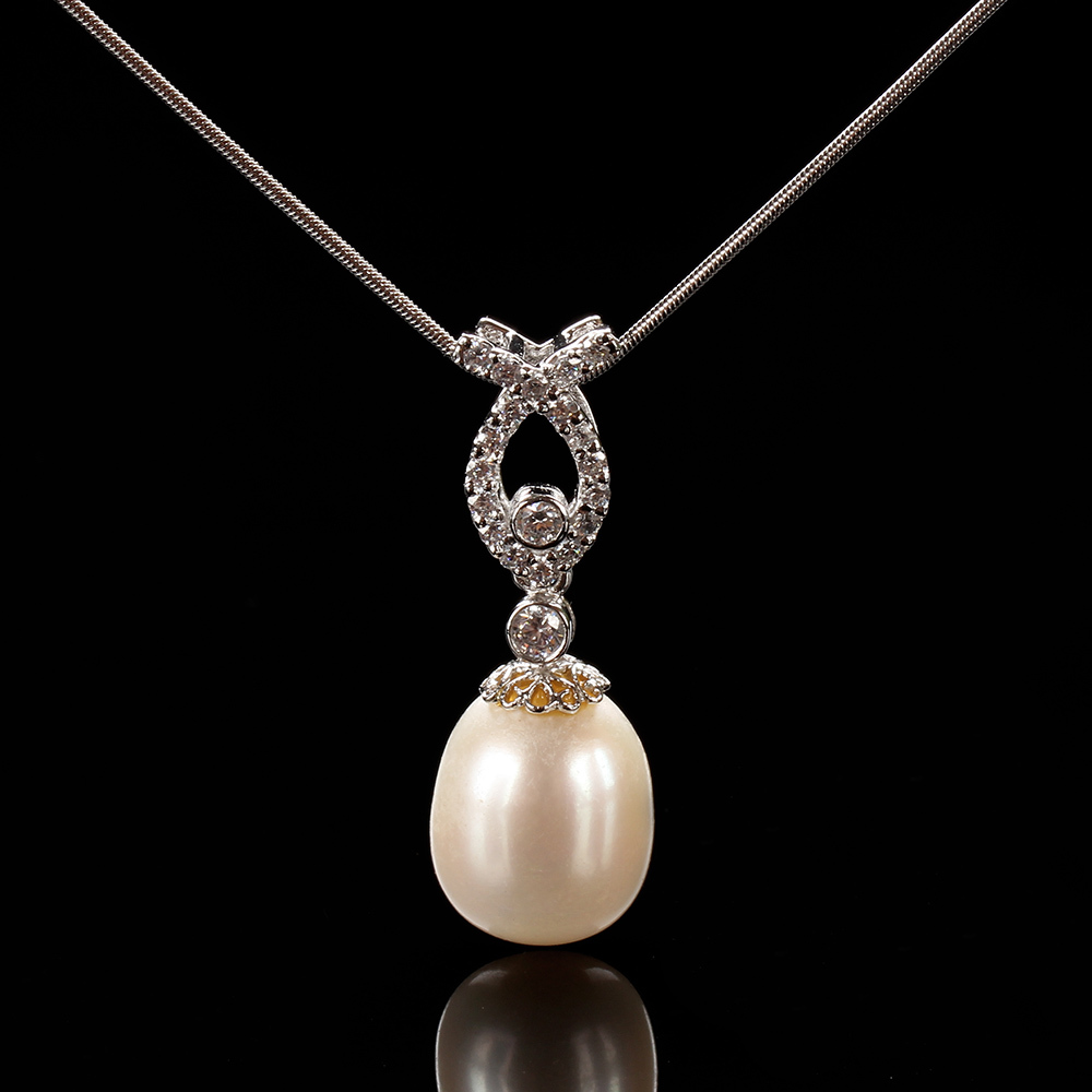 【雅紅珠寶】天然珍珠項鍊-925銀飾-花朝月夕-N0170